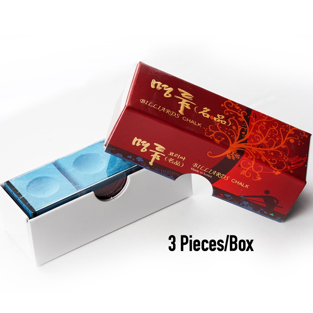 BallTeck – craies de billard originales coréennes, 3 pièces, bleu , accessoires de billard: Default Title