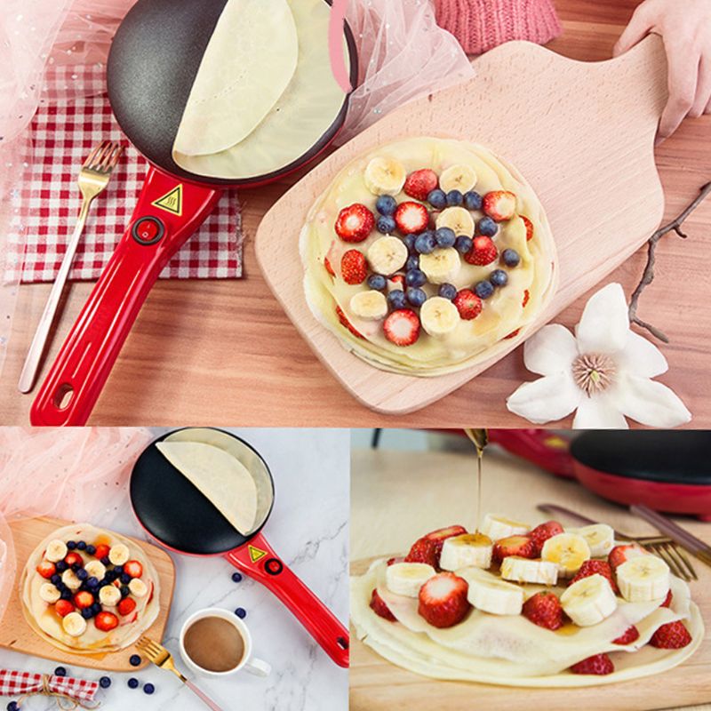 Multifunktionel pandekagemaskine til crepe pizzapandekage non-stick belægning