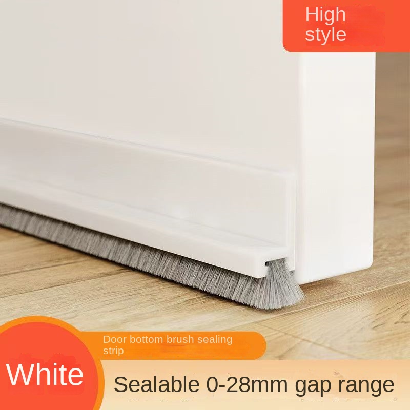1pc Door Stoppers, Door Sweeps, And Sealing Strips For Both Exterior And Interior Doors, Upgraded Brush Sealing Strips Chuanmen: WHITE / 30mm