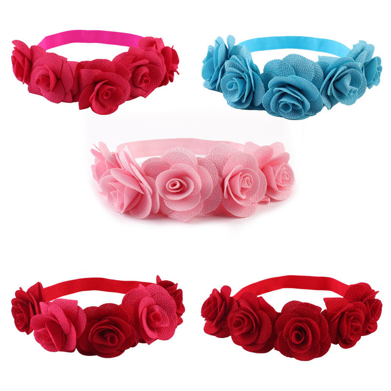 Newborn Baby Kinder Mädchen Säuglingsstirnband Blumen Haarband Headwear