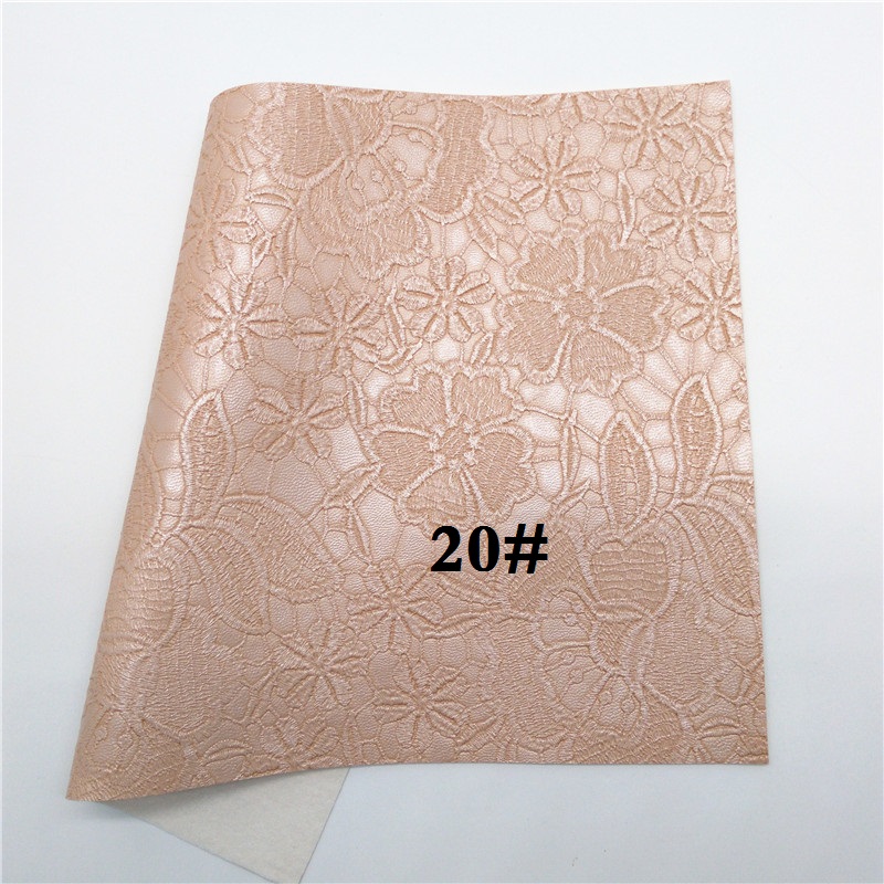Glitterwishcome 21X29CM A4 Size Vinyl Voor Bows Iriserende Reliëf Bloemen Leer Stof Kunstleer Lakens voor Bows, GM604A: 20