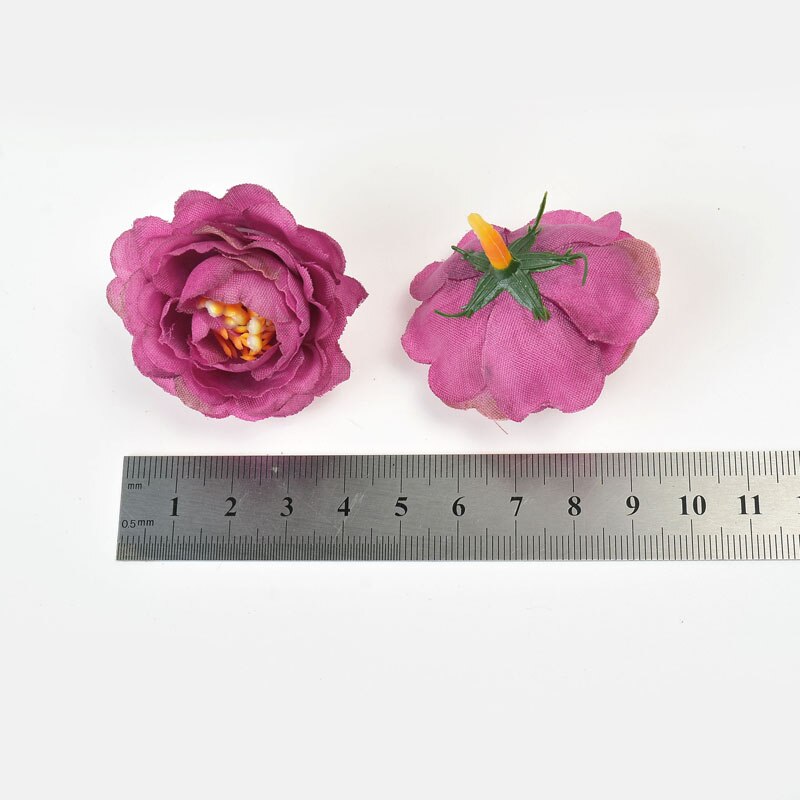 10 kpl tekokukka kukkiva ruusu 4cm silkkikukkapää häihin kodin koristeluun kukka scrapbooking tee seppele