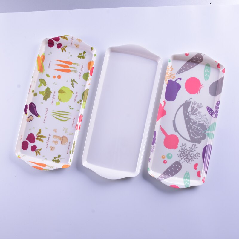 Lade lange strip water fles water cup smalle rechthoekige theeblad lade plastic melamine creatieve Q18