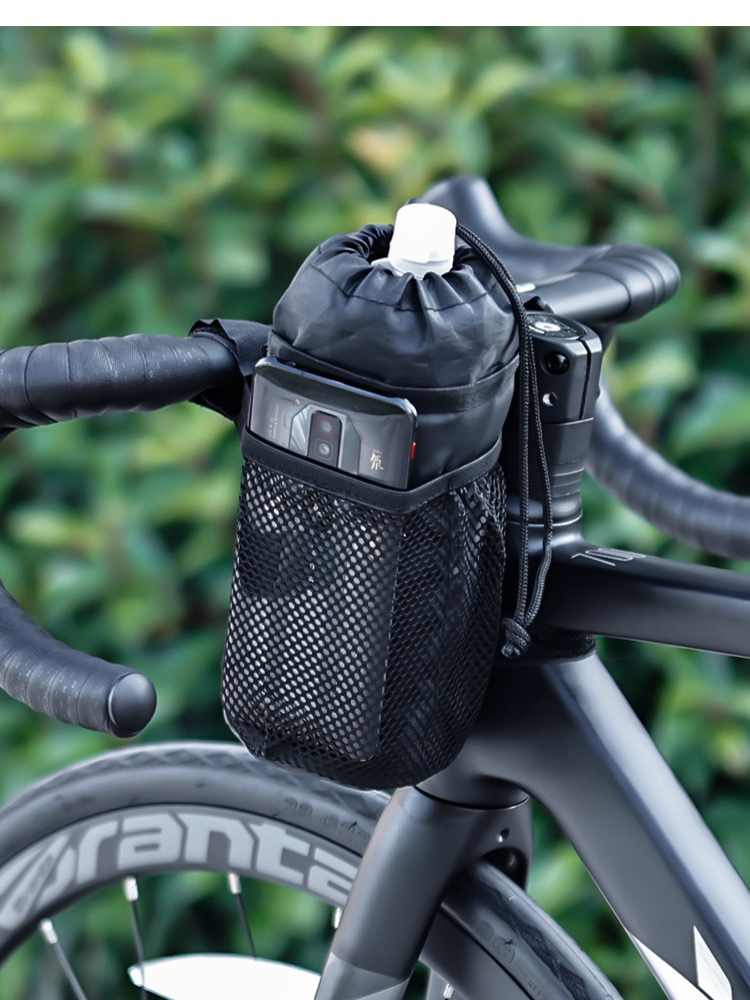 ESLNF Bike Bottle Holder Cycling Water Bottle Carrier Pouch Insulated Kettle MTB Road Bicycle Handlebar Bag Accessories: Orange