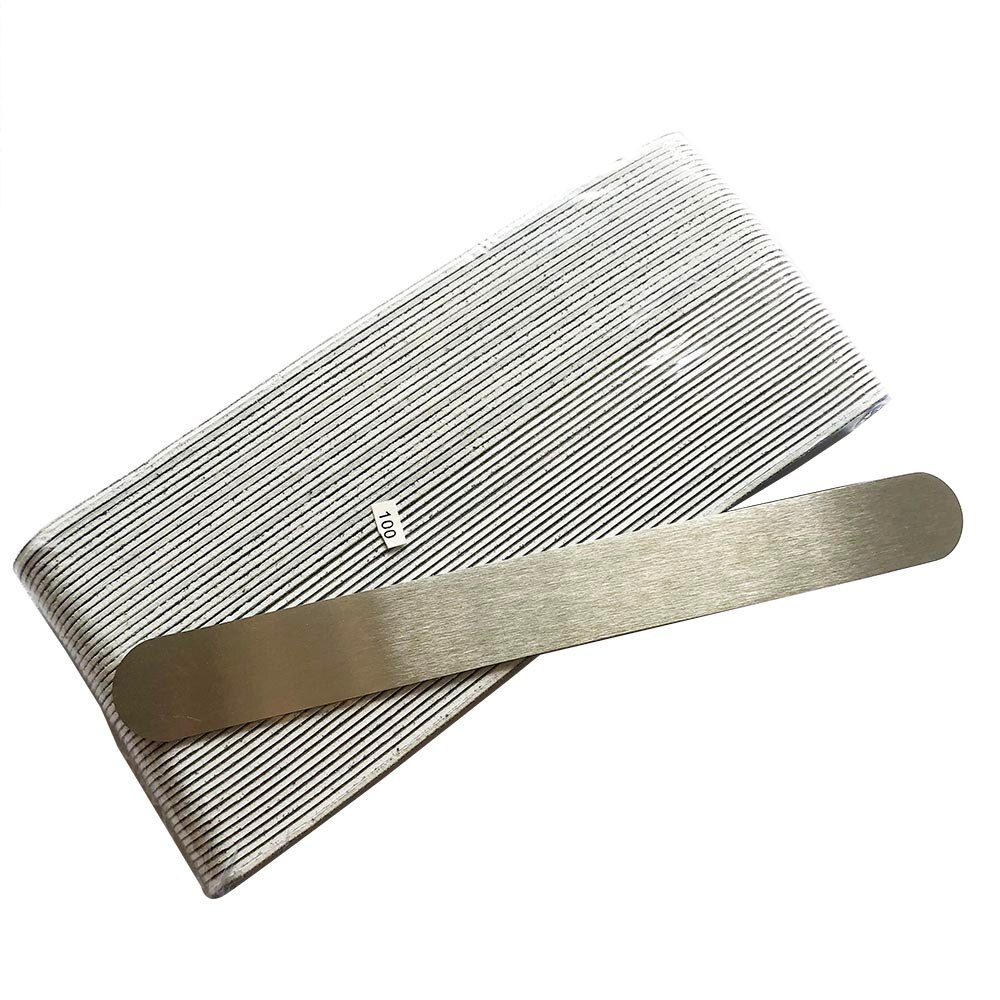 1 pc metall 1 pc metall neglefil med 1 sett (50 stk) erstatningsputer neglefil avtagbare puter