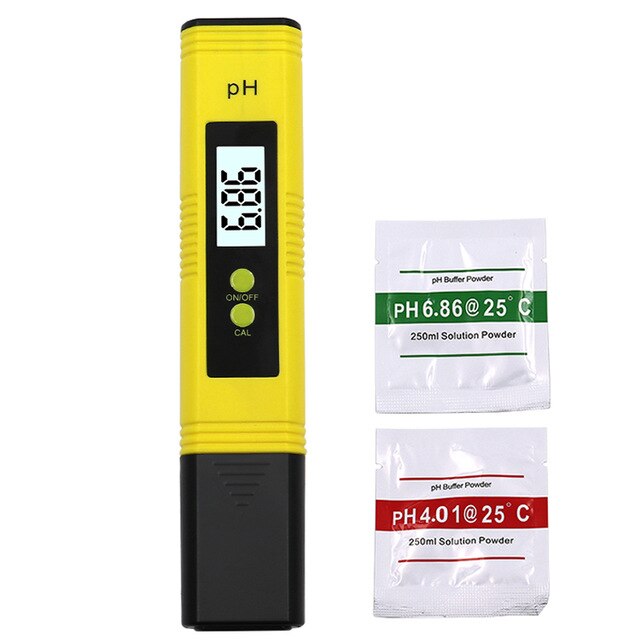 Draagbare Digitale Lcd Ph Meter Pen Van Hoge Precisie Ph Zuurgraad Meter Ph Monitoring Instrument Water Testapparatuur: Yellow