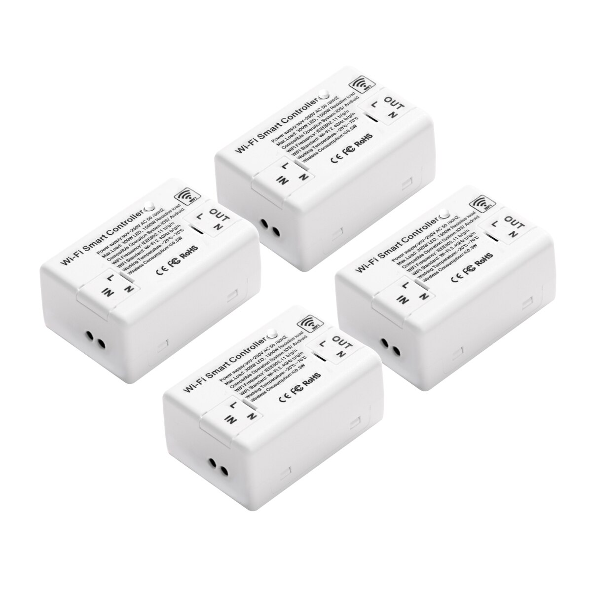 Bingoelec 16A Wifi Smart Switch module Timer DIY MINI Wireless Switches Smart Home Work With Alexa Google Home Tuya Smart: 4 pieces