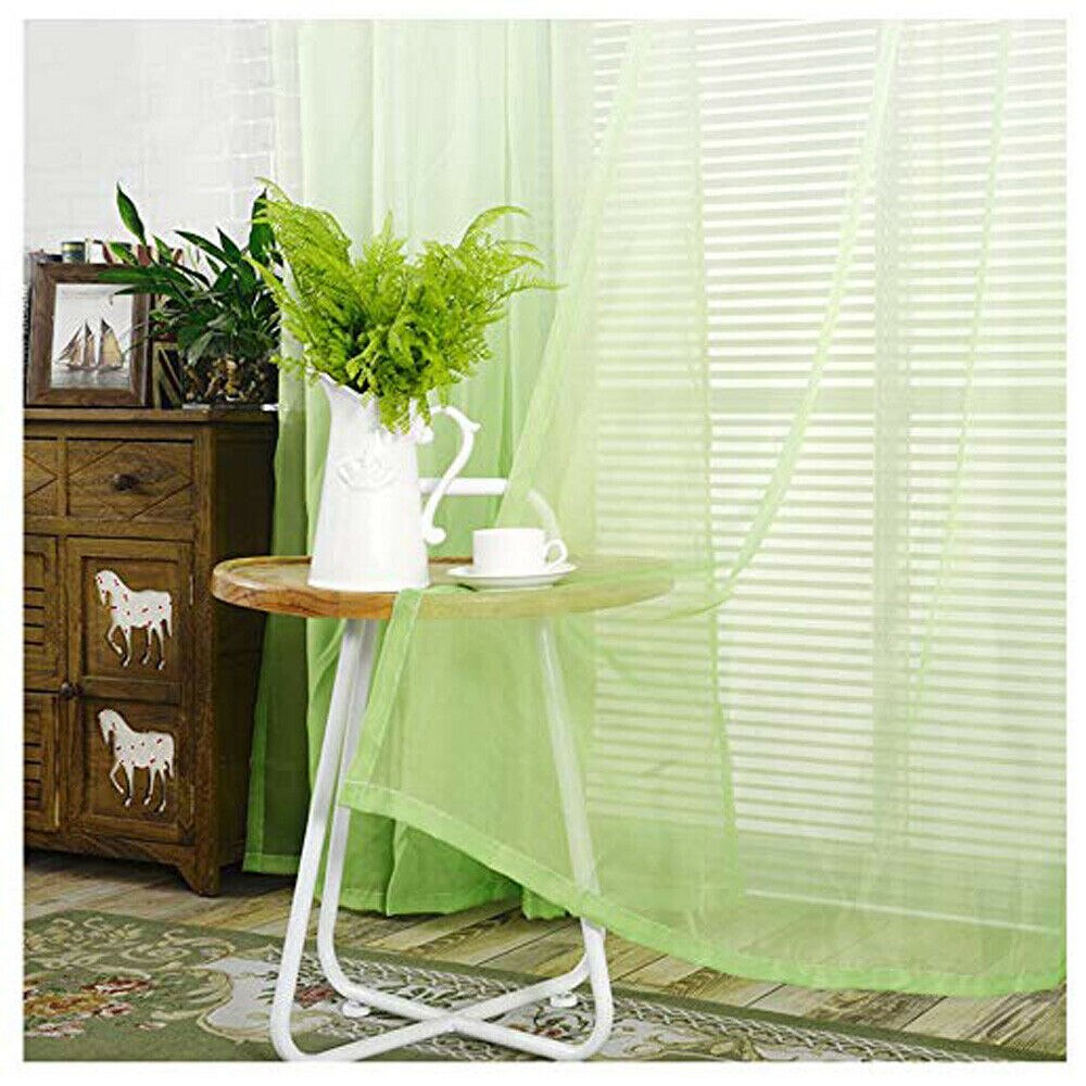 Cortina para ventana y puerta de 2 estilos, cortina transparente para ventana y puerta, con cenefas, para sala de estar, decoración del hogar, cenefas de gasa transparentes