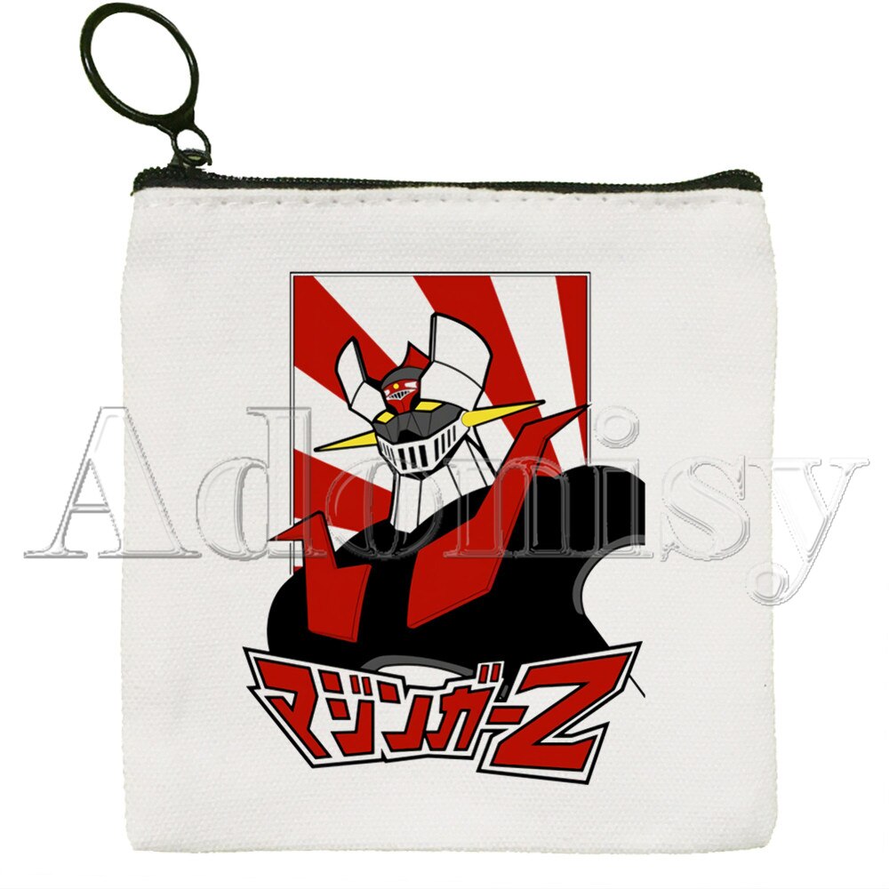 Mazinger Z Canvas Coin Purse Coin Purse Collection Canvas Bag Small Wallet Zipper Key Bag Hand: S