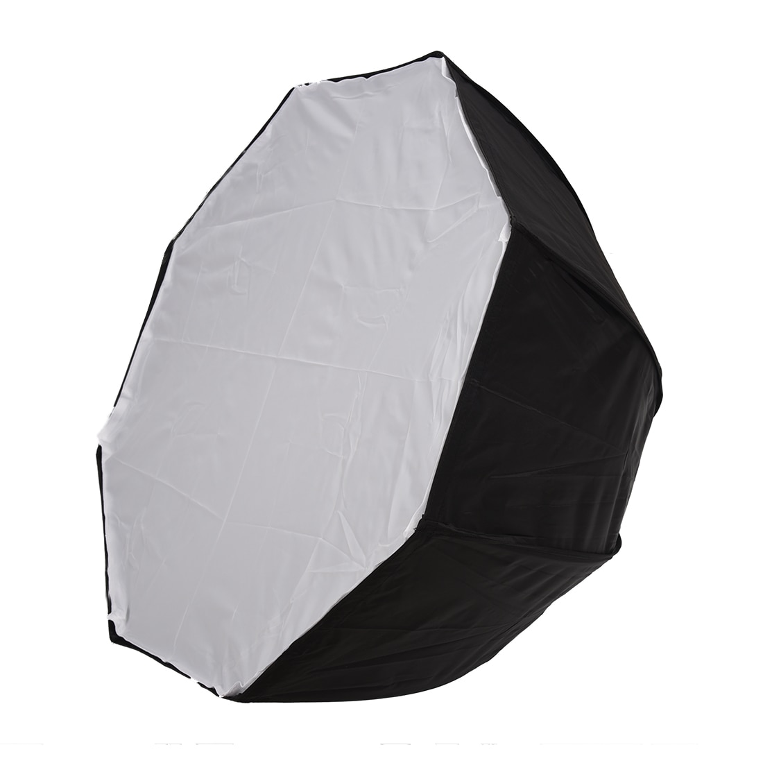 80cm/31,5 in Octagon Regenschirm Softbox Reflektor Diffusor mit Carbon Faser Halterung für Speedlite-blitzlicht Silber Schwarz