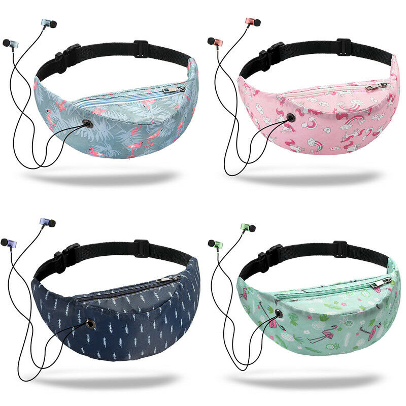 Nieuw Flamingo Print Taille Tas Waterdicht Mode Vrouwen Reizen Fanny Pack Mobiele Telefoon Taille Verpakking Dame Canvas Riem Tas