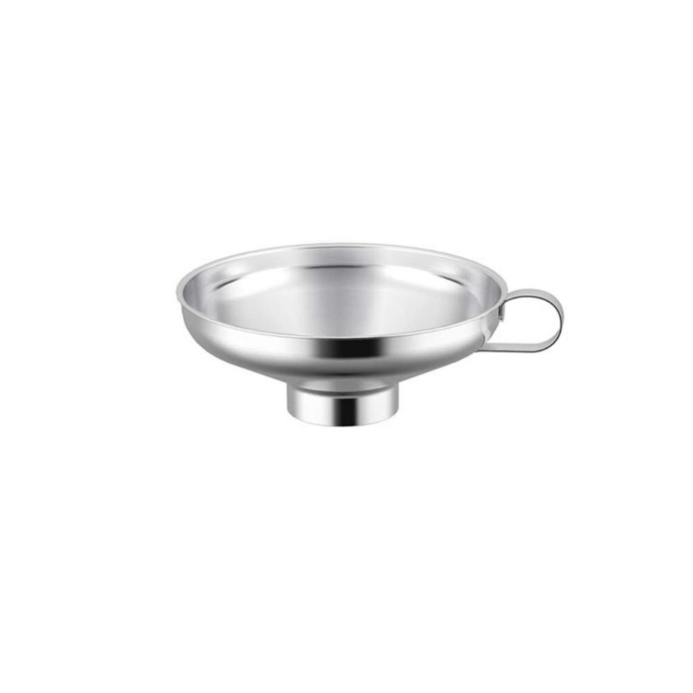 Stainless steel funnel wide mouth funnel filter oil leak large diameter canned oil wine kitchen cooking tools kitchen supplies: S
