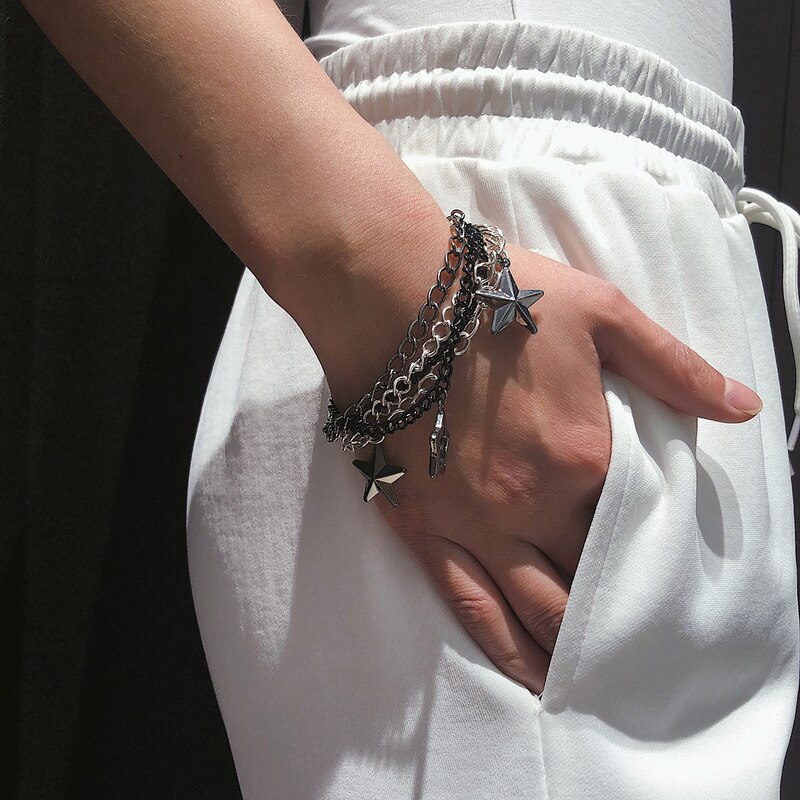 multilayer hand oh Eng can hand act the role of restoring ancient ways is contracted geometric star stretch bracelet