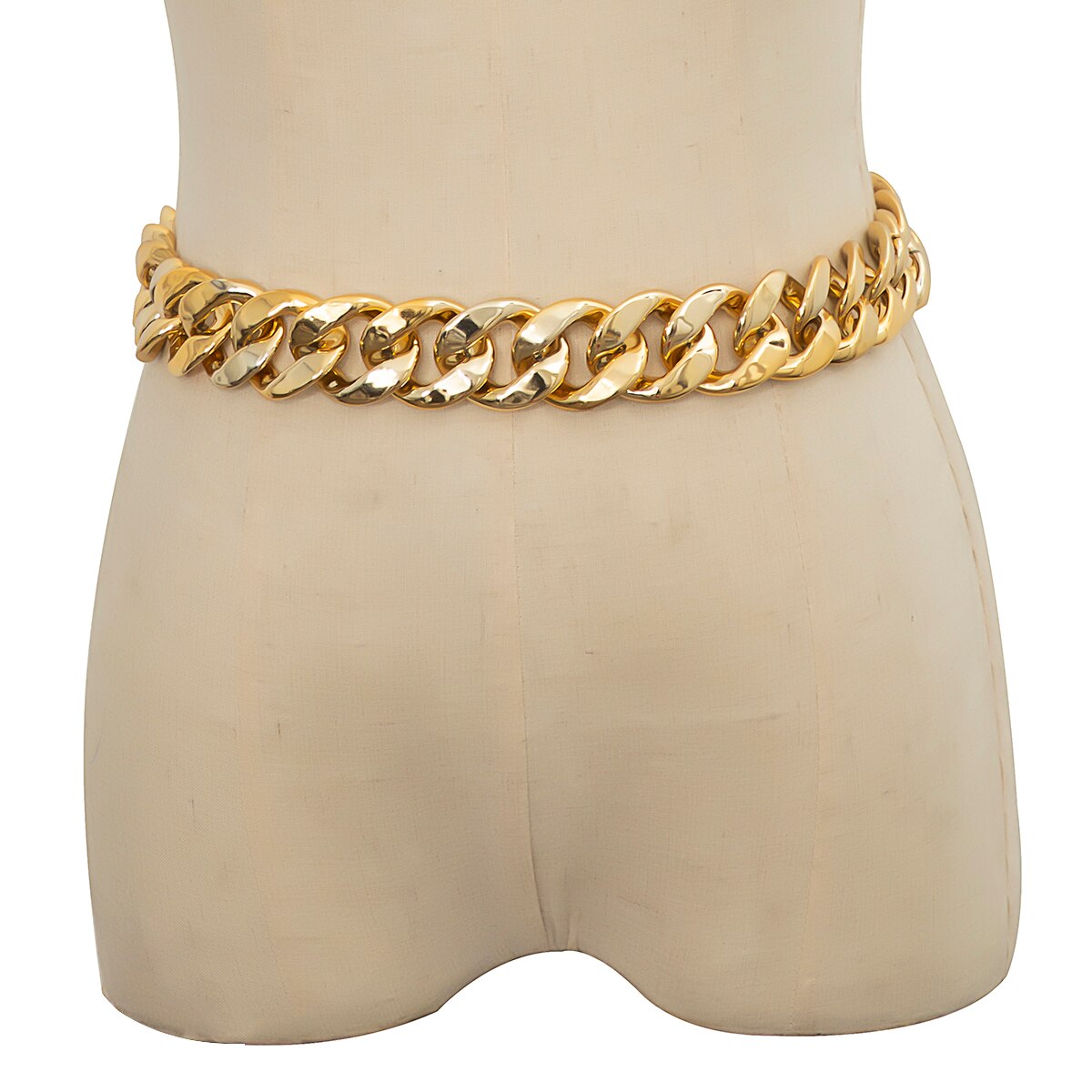 Shixin Punk Ccb Materiaal Dikke Ketting Riem Voor Vrouwen Mode Vrouwelijke Taille Keten Op Jean/Jurk Accessoires Riem sieraden: Gold Color