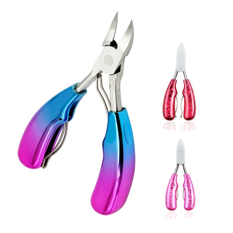 Märke skarp böjd paronychia remover nagelsax manikyr tår död hud tång trimning nagelklippare nipper