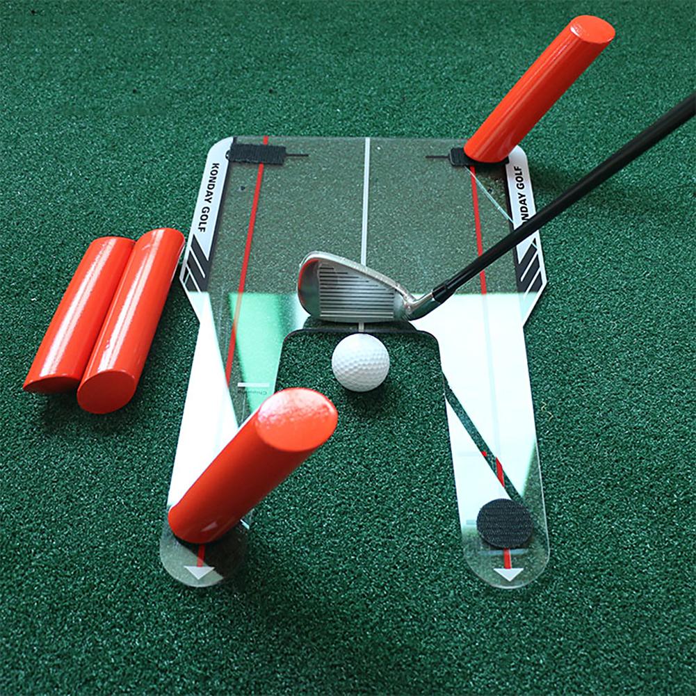 PC Golf Alignment Trainer Aid Swing Training Speed Trap Practice Base Tool