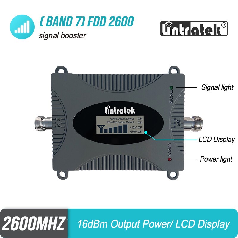 Lintratek Lcd-scherm 4G Signaal Booster Band 7 4G Repeater Gsm Repeater 70dB Signaal Versterker 4G lte 2600 Mhz S5J2