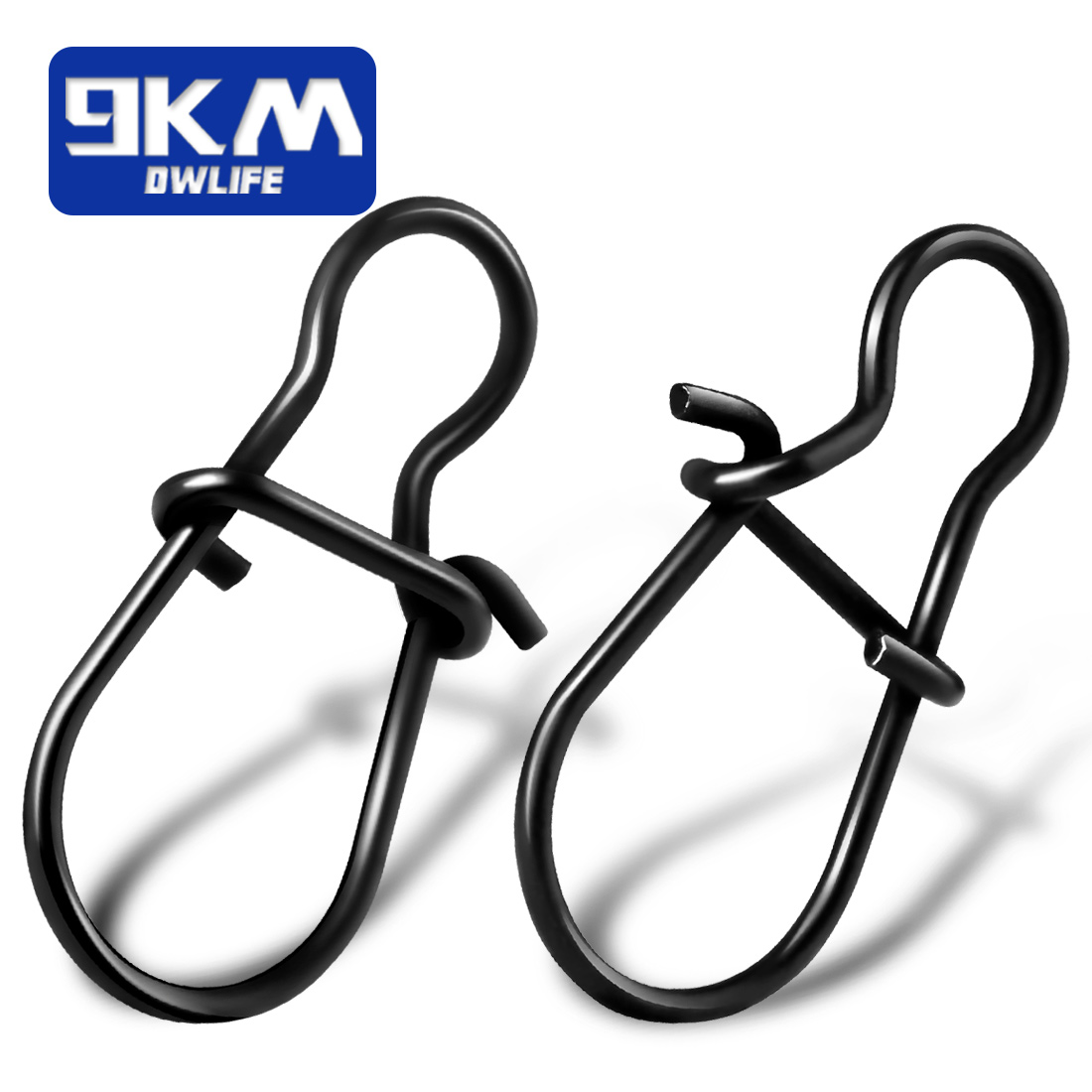 Broches de pesca Duo Lock, 25 ~ 100 Uds., Clips de pesca, mosquetones, giratorios de pesca, aparejos de pesca de cambio rápido para agua salada