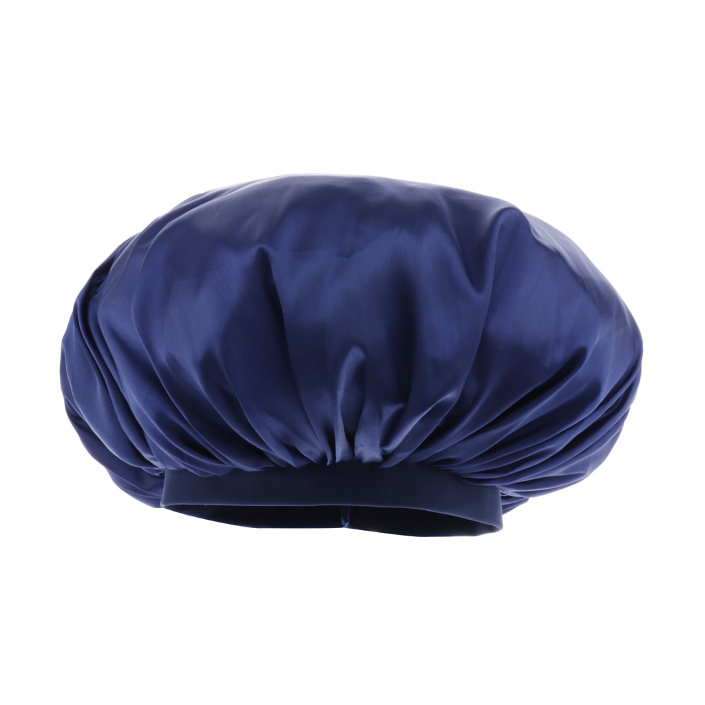 Adjustable Satin Silk Wide Band Bonnet Night Sleep Cap Hat Sleeping Head Cover Hair Protector for Women Long Curly Natural Hair