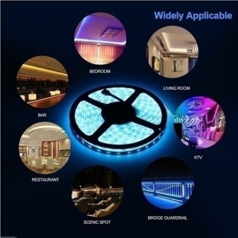 Led Strip Licht 3528 Smd Rgb Strip Licht Met 44 Belangrijke Ir Afstandsbediening Bruiloft Kerstmis Halloween Home Decor Indoor verlichting