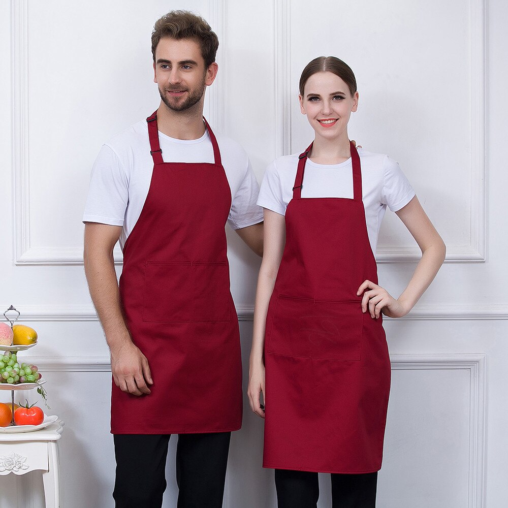 6 farve mad service kok arbejdstøj justerbar grime hals bbq forklæde restaurant bageri hotel tjener kok arbejd uniform
