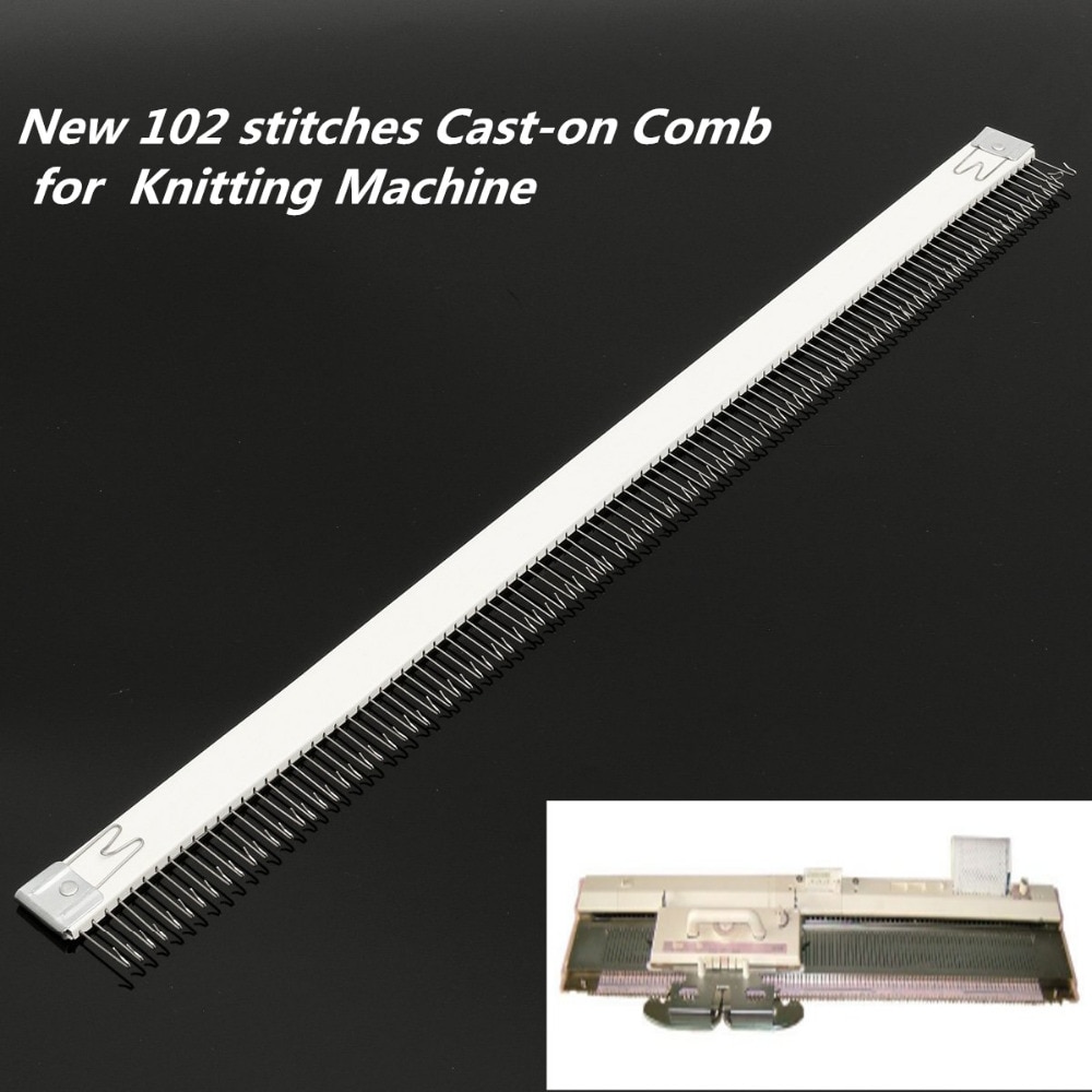 Praktische 18 ''/46Cm Rvs Silver Cast Op Kam Breien Machine Onderdelen Voor Alle 4.5Mm/9Mm Brother Breimachine Naald