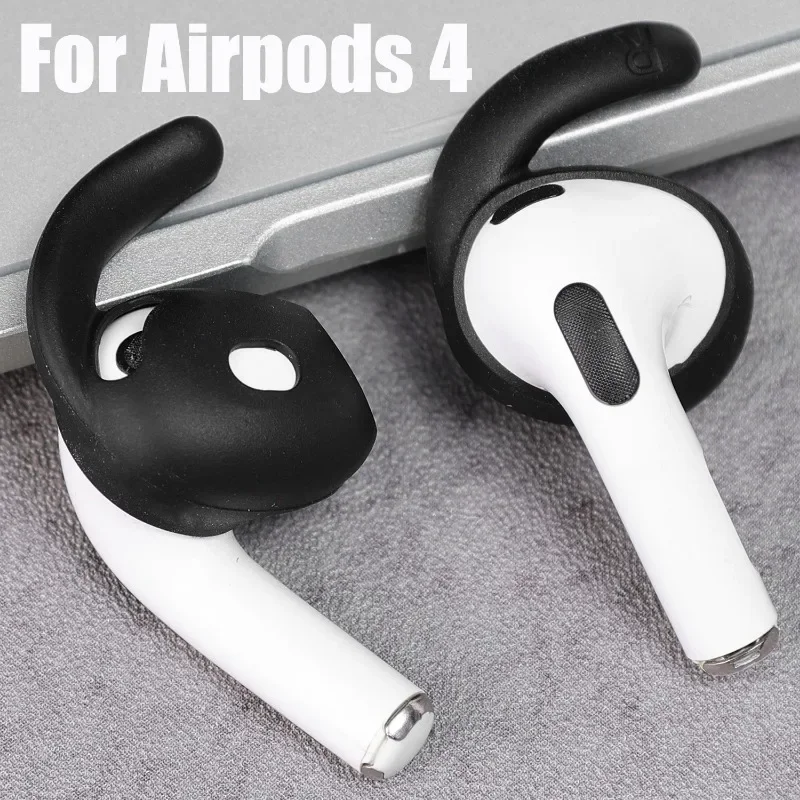 Soft Silicone in-Ear Eartips for Apple Airpods 4 Protector Earphone Case Earpad with Anti-slip Earhook for AirPods 4 Accessories