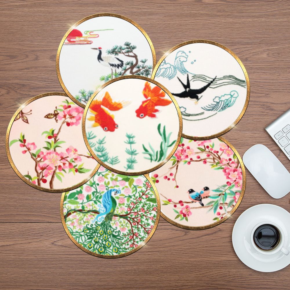 DIY Embroidery Kits with Flowers Plants Pattern for Beginners Full Range of Stamped Cross Stitch Kit with Embroidery Hoop