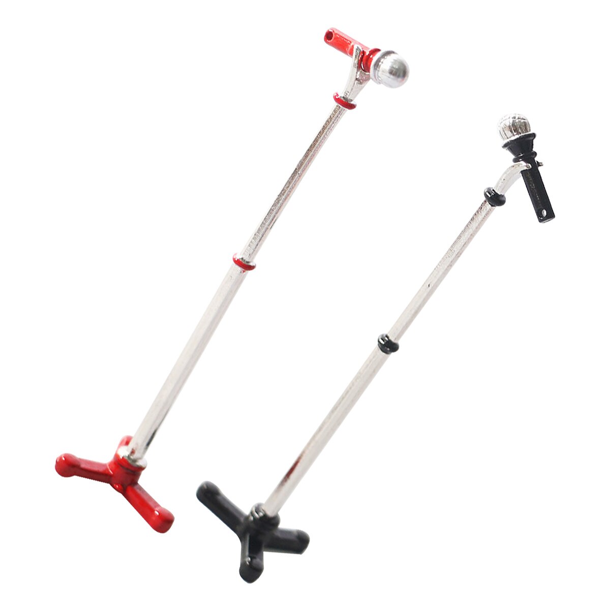 2 Sets Miniature Microphone Mini Microphone Model Mini Doll House Microphone Rack