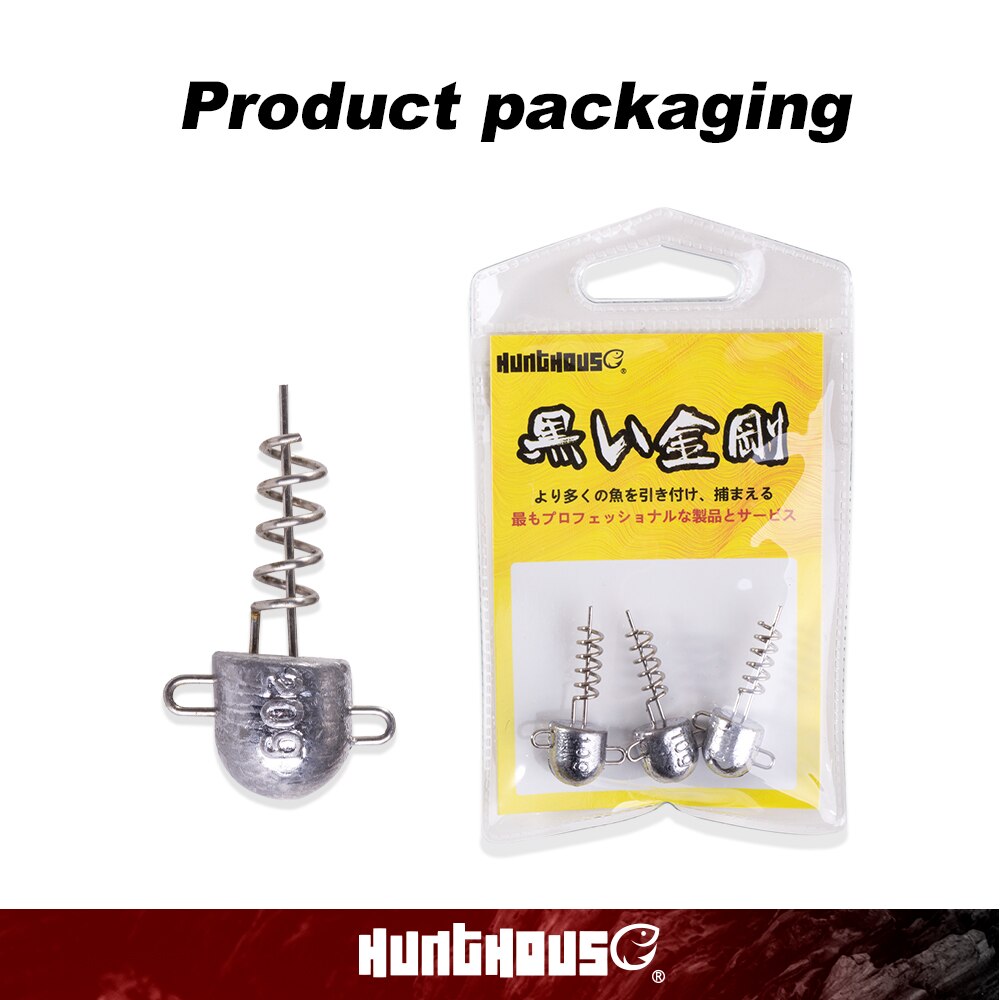 Hunthouse soft lure 5g 10g 15g 20g fishing lead head screw head jig head for big shad fishing tool fishing equipment