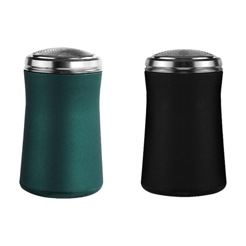 Mini lavável barbeador elétrico portátil 2 cabeça de barbear aparador barba recarregável máquina de barbear máquina viagem ferramenta
