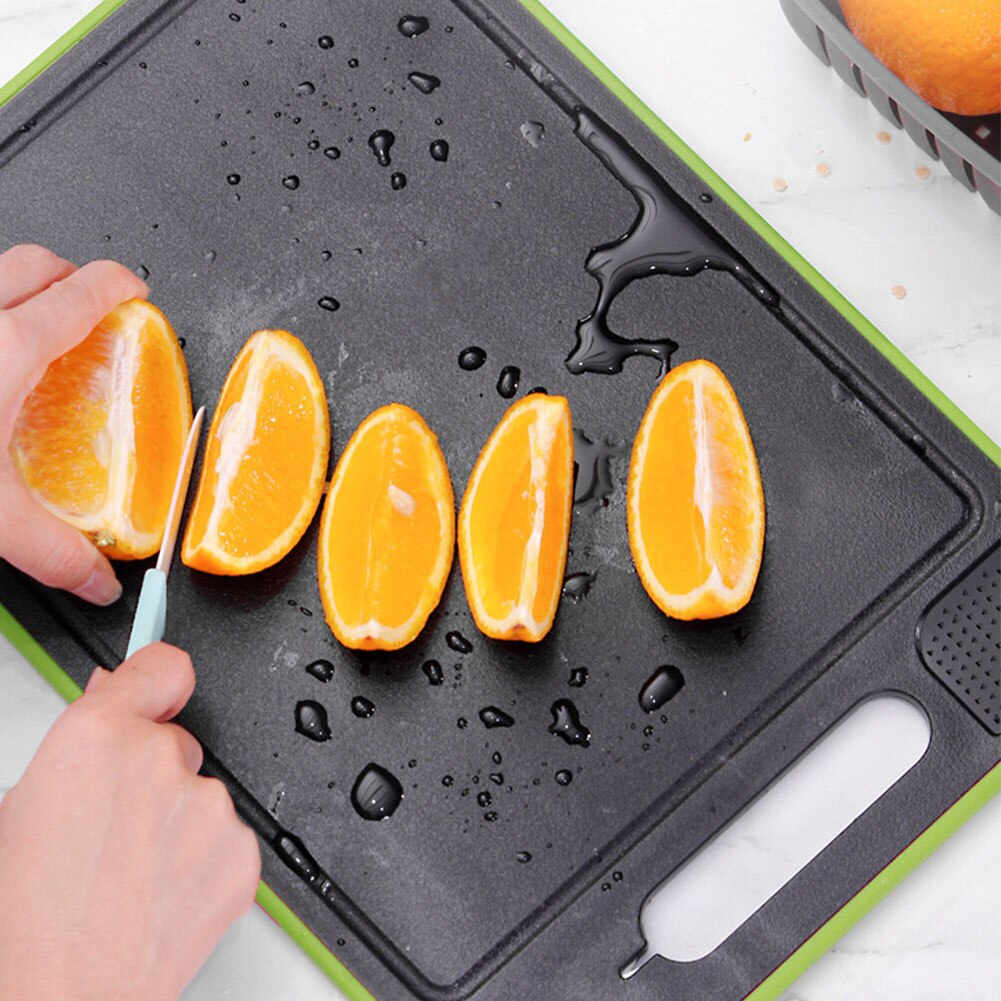 PP Universal Grinding Function Drain Anti Slip Cutting Board For Kitchen Durable Double Sides Cutting Board Sink Tool