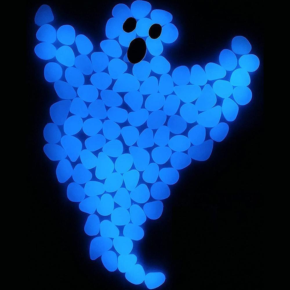 Trädgårdsinredning självlysande stenar lyser i mörkt dekorativa småstenar tankdekoration akvariumblandning fisksten utomhusstenar färg