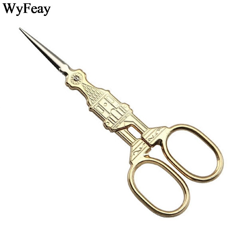 Zakka-Tijeras clásicas Retro vintage, herramienta de costura europea antigua, artesanía para el hogar, bordado de grúa, tijera de sastre
