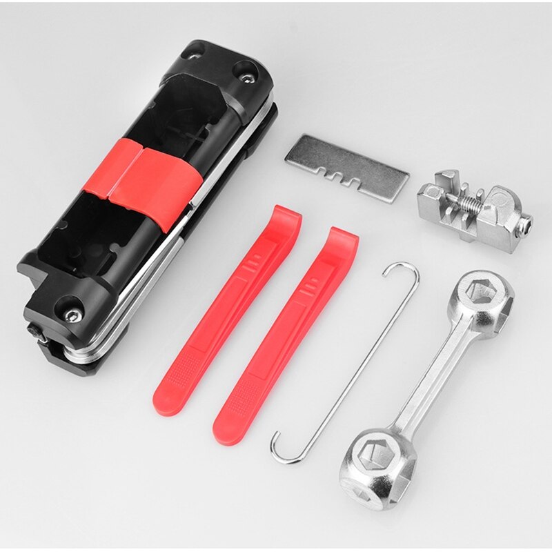 Bike Multifunction Tool Kits Multitool Tire Repair Tool Set with Screwdriver Hex Wrench Extractor for MTB Road Bike