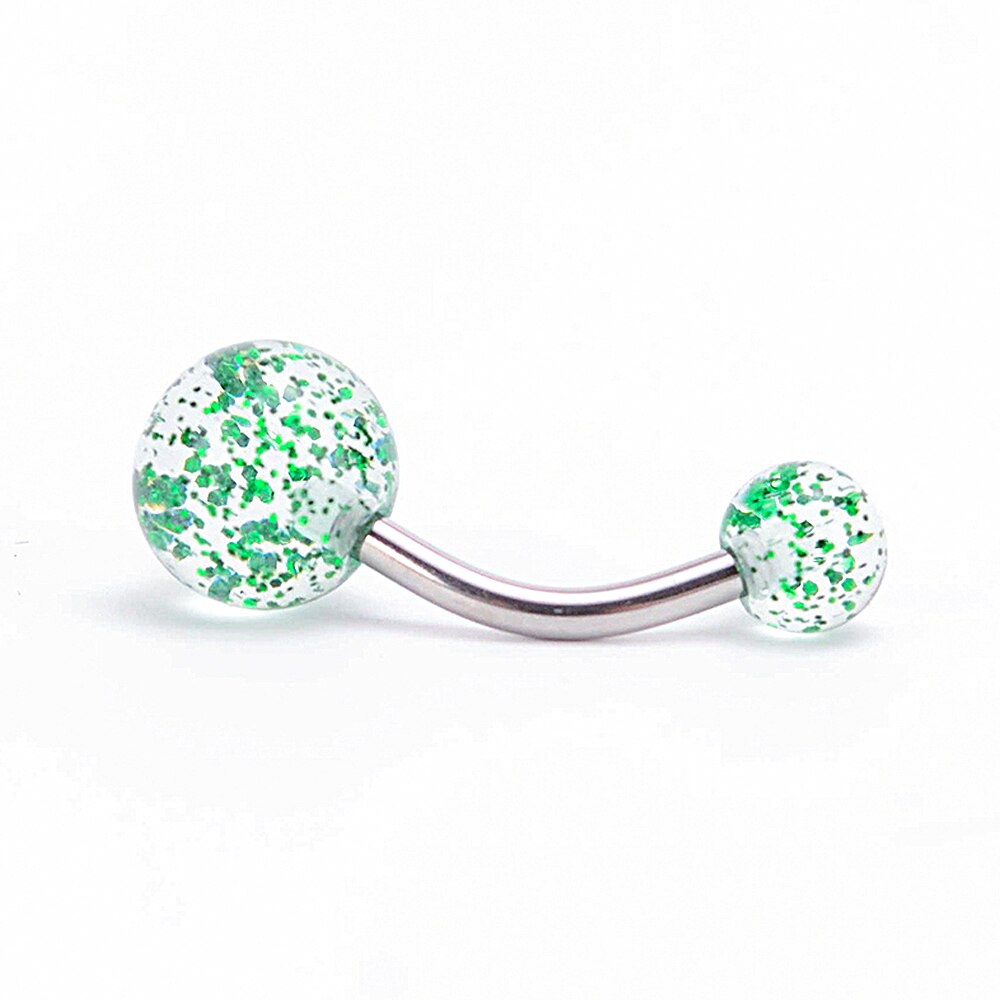 1 pièces mélange couleur nouveauté Nombril Piercing Nombril Flexible barre clair petit Piercing Nombril boucle d'oreille bijoux de corps