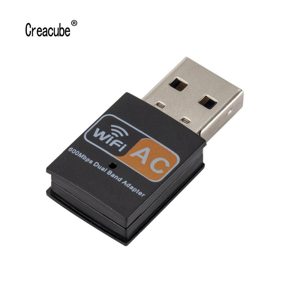 Creacube Dual Band 802.11b/n/g/ac Drahtlose 600Mbps USB wifi Adapter 2,4 GHz 5G wiFi Für PC Mini Computer Netzwerk Karte Empfänger