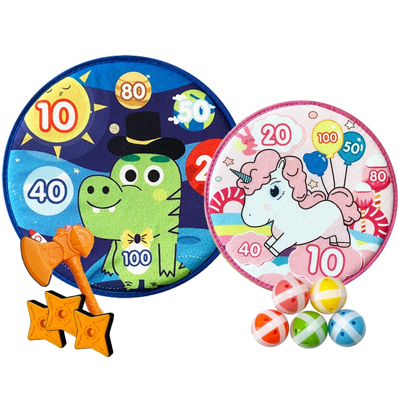 Cloth Dartboard Sets Kids Toys Safety Sticky Ball Target Darts Toy Children's Target Toy Safety Game Children Dart Toys