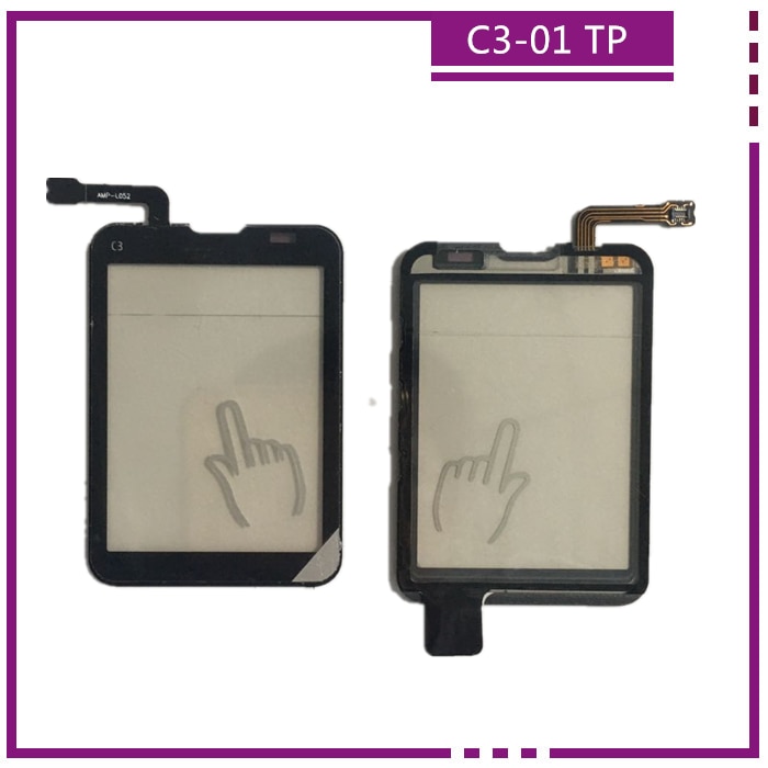 Aaa 3.0 inch voor nokia  c3-01 c3 01 touchscreen digitizer sensor buitenste glazen lenspaneel zwart