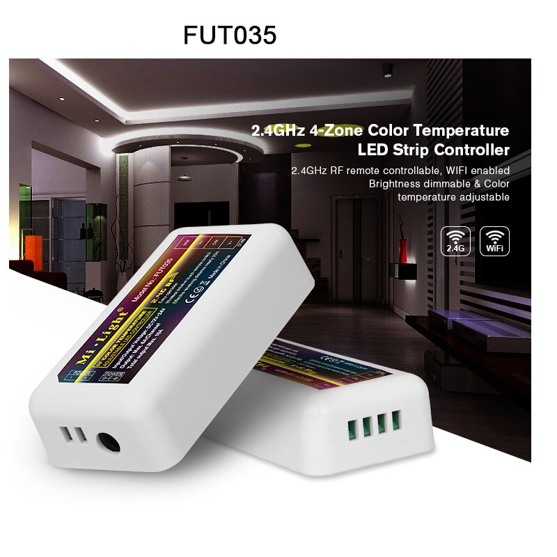 Miboxer 2.4G RF Wireless Remote single color Color Temperature RGB RGBW RGB+CCT led strip controller WiFi iBox Smart Light: FUT035