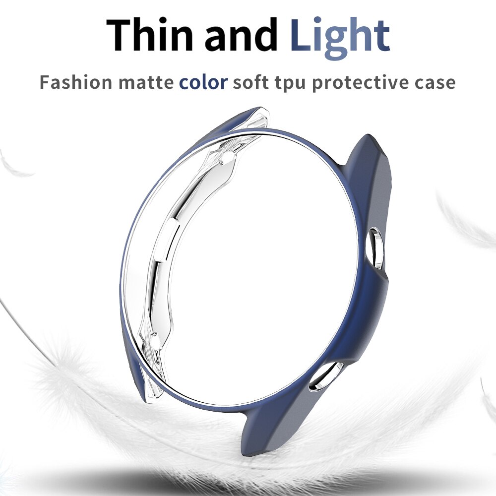Coque de protection TPU souple et mate pour Samsung Galaxy Watch 3, 45mm, 41mm, cadre léger et fin, antichoc givré