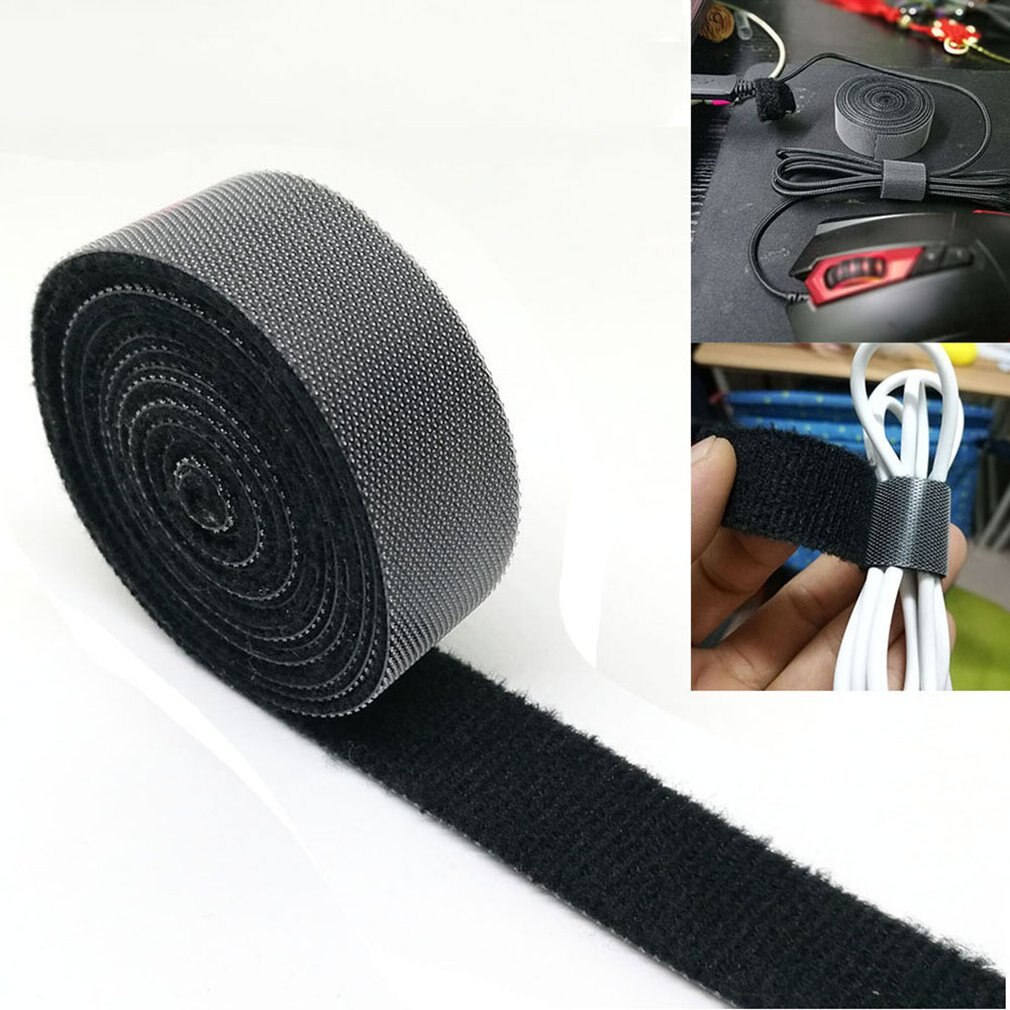2/3m/4m/5m Velcro Cable Ties Reusable Nylon Self Adhesive Fastener Tape DIY Home Office Cable Harness Manager Wiring Accessories: 4m