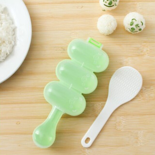 Molde para Sushi molde bola arroz triángulo molde para Sushi arroz molde Diy cocina Diy Sushi herramienta Sushi molde forma Onigiri molde para Sushi Stamper: Green