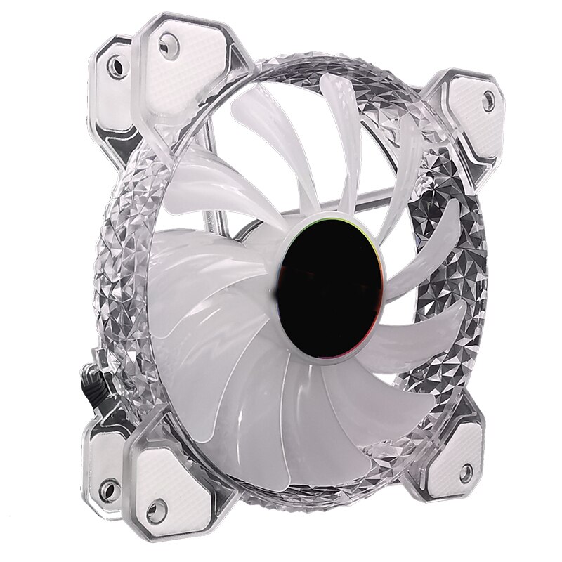 RGB Diamond Facet Case Fans 120mm Ultra-Quiet RGB Chassis Cooling Fans with Remote Controller Speed Adjustable Colorful