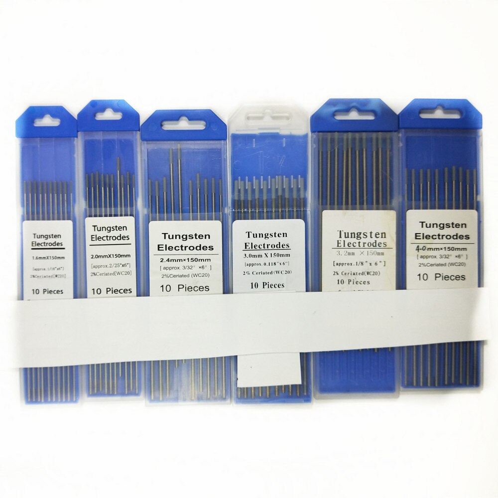 WC20 Wolfram Elektrode Professionelle Tig Stange 1,0 1,6 2,0 2,4 3,0 3,2 4,0mm für option 2.0% Ceriated für Tig schweißen Maschine