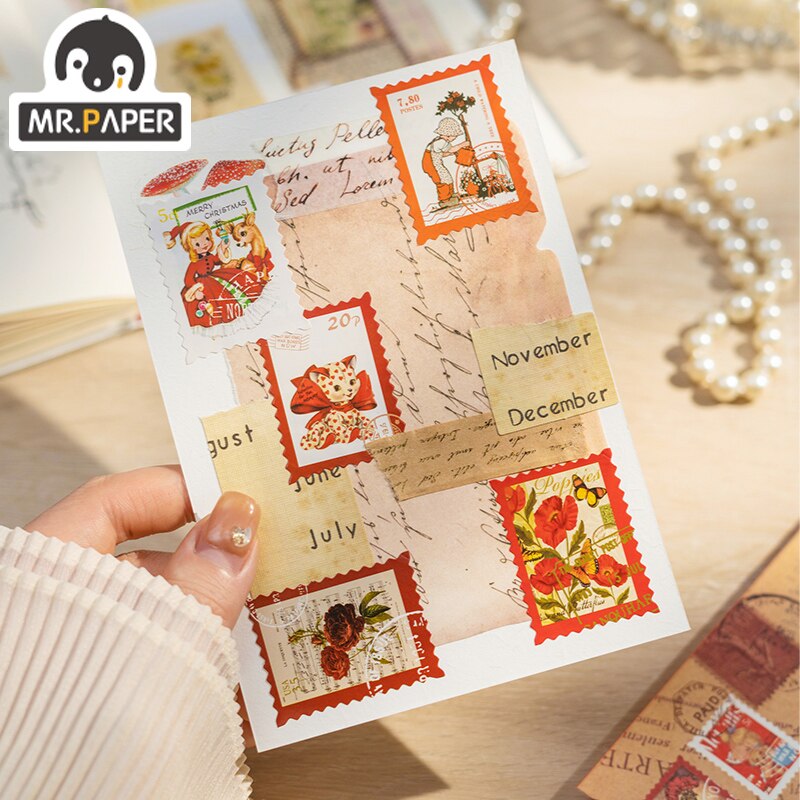Mr.Paper 8 Coated Paper Sticker Pack Forgotten Pos... – Grandado