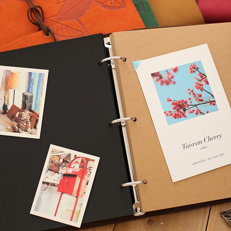 Álbumes de fotos de papel Kraft antiguo Vintage de cuero PU de 8 pulgadas, 30 hojas para de cumpleaños de bebé, hojas, decoración para el hogar, conmemoración joven