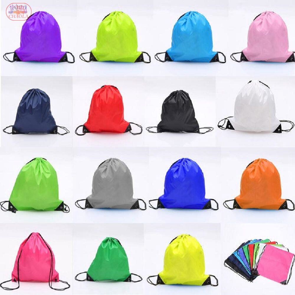 Popular Polyester Kids Drawstring Backpacks Travel Storage Shoulders Bag Beach Outdoor Sport Gym Bag Clothes Dance Shoe Bag