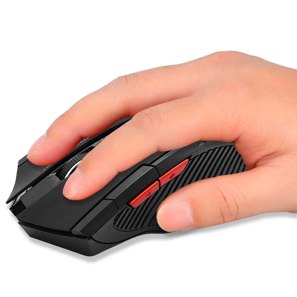 Compact Wireless Optical Mouse GF2427 Black Cordless USB 2.0 Receiver 800 1600 DPI 16RF for Laptop PC Windows 10 8 7 XP