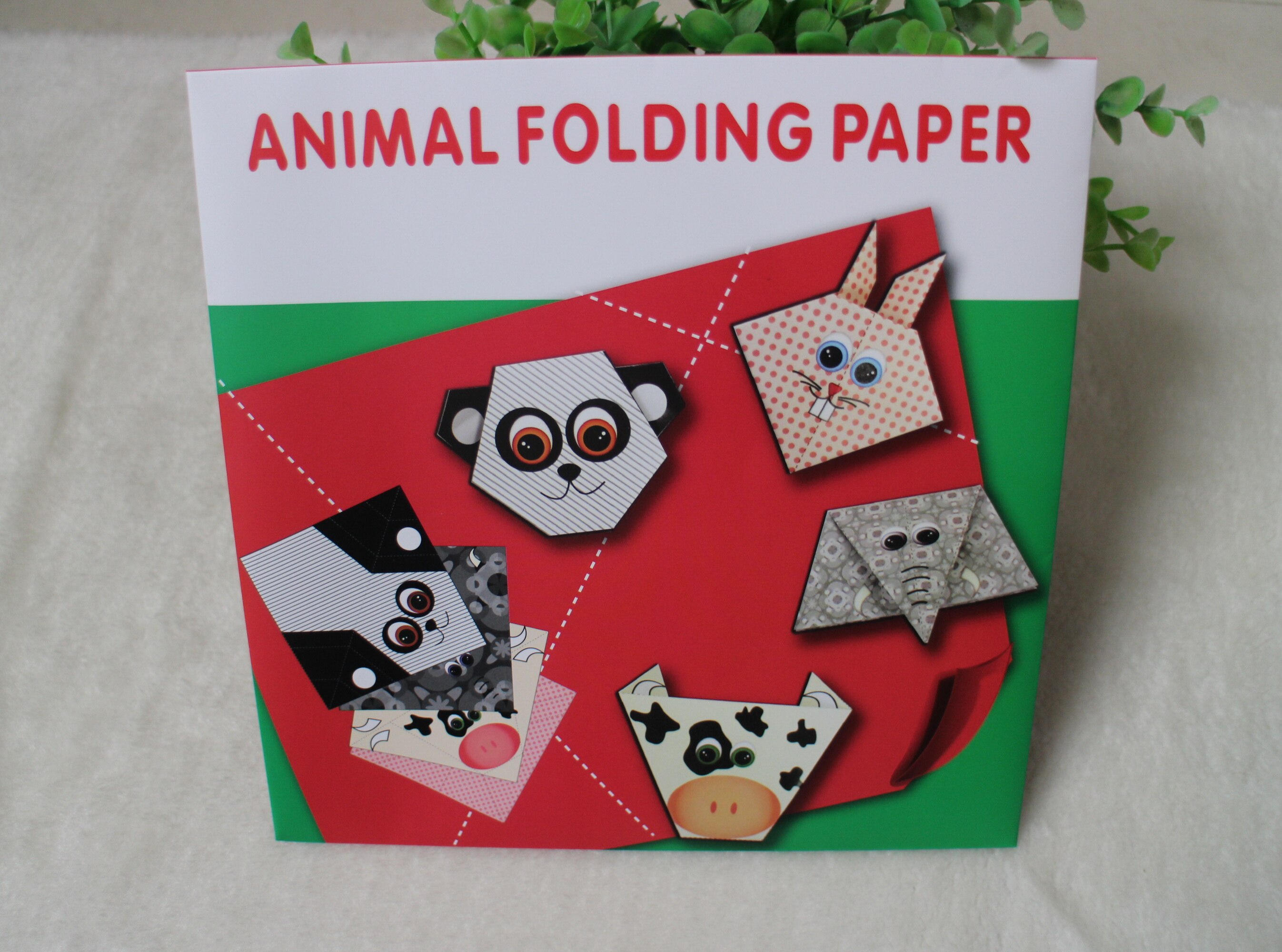 Origami Paper DIY Handicraft Instructional Animal Kraft Papers for Kids Beginners Training and School Craft Lessons